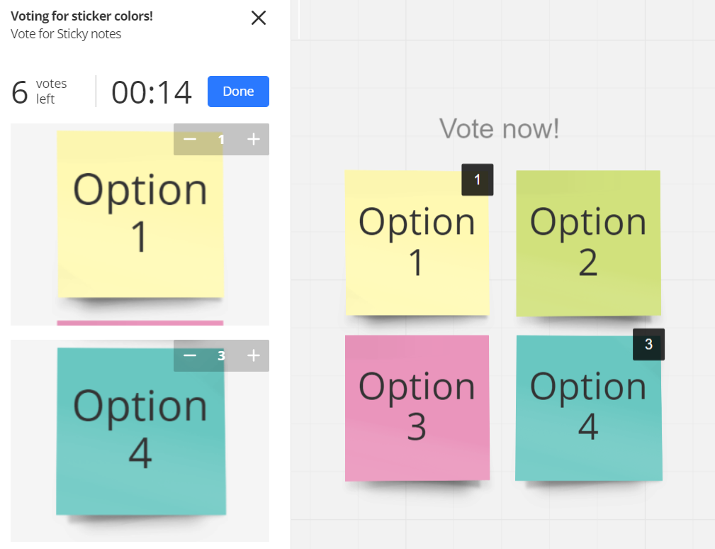 Miro voting session